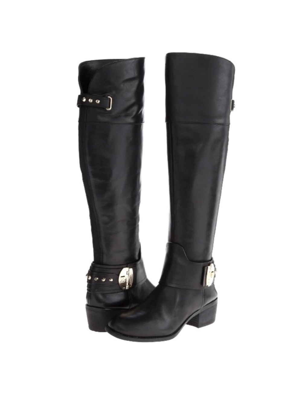 Vince Camuto Women’s Black Tall Buckle Boots